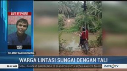 Viral, "Flying Fox" Motor Sebrangi Sungai