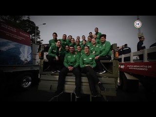 Atletas participaron en el Desfile Militar 2019