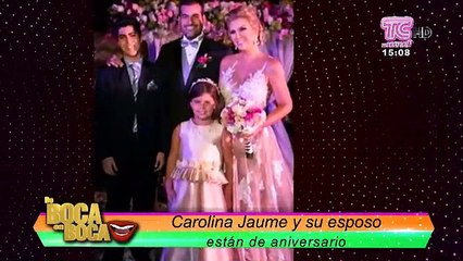 Carolina Jaume y su esposo están de aniversario