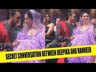 Deepika Padukone and Ranveer Singh having a secret conversation