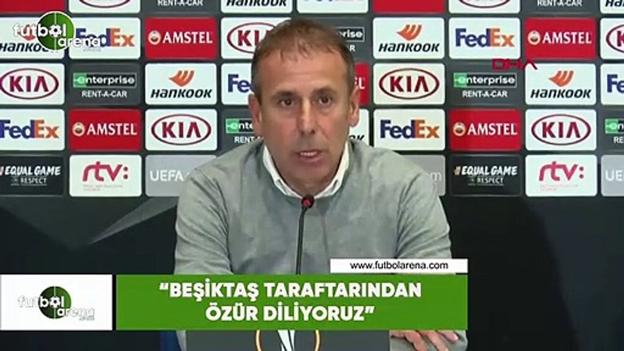 Abdullah Avcı: "Beşiktaş taraftarından özür diliyoruz"