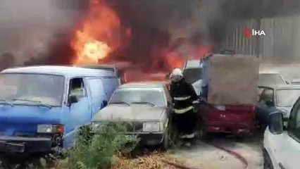 24 aracın küle döndüğü yangını çıkaran kişi yakalandı