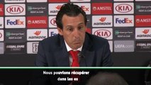 Groupe F - La conférence de presse d' Unai Emery interrompue par le speaker du stade de Francfort