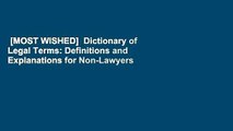 [MOST WISHED]  Dictionary of Legal Terms: Definitions and Explanations for Non-Lawyers