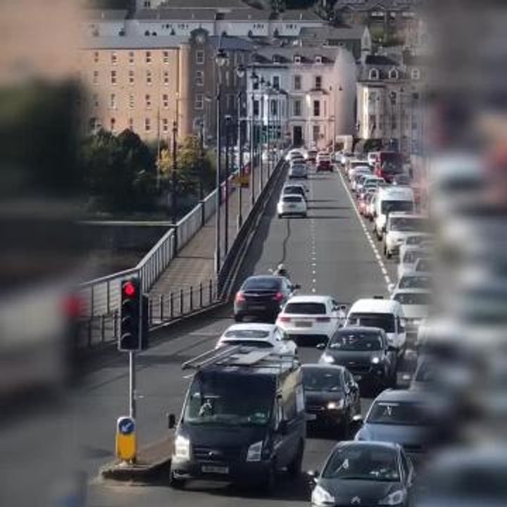 Man mobility scooter bridge