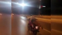 İstanbul’da motosikletli magandaların 'yok artık' dedirttiği anlar kamerada
