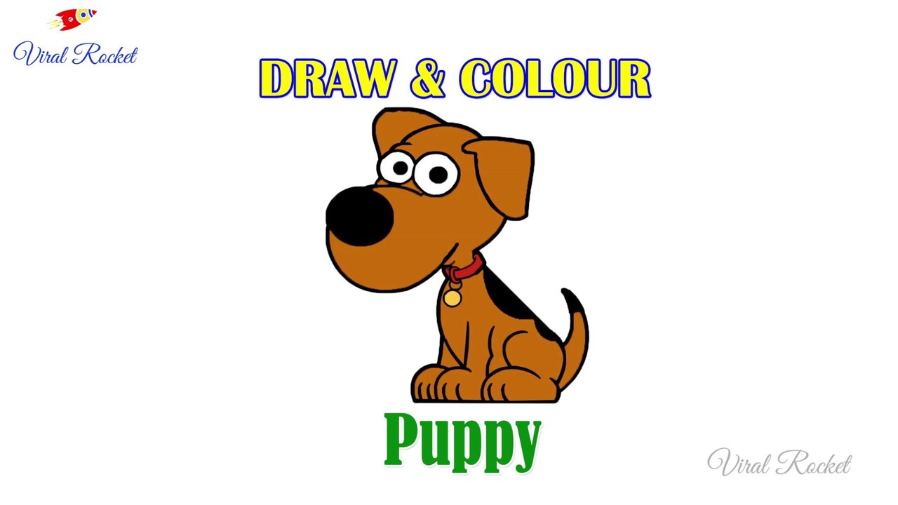 Puppy Drawing and Colouring for kids  | Puppy drawing for children | Art Breeze # 28 | Learn Colouring and Drawing for kids | Viral Rocket