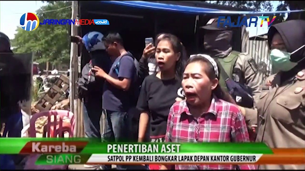 Penertiban Aset, Satpol PP Kembali Bongkar Lapak Depan Kantor Gubernur SulSel