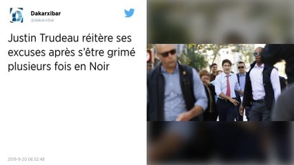 Nouveau mea culpa de Justin Trudeau pour s'être grimé plusieurs fois en Noir