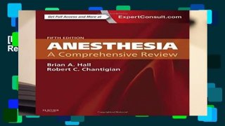 [Doc] Anesthesia: A Comprehensive Review, 5e