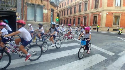 Bicicleta infantil en Pamplona para celebrar la Semana de la Movilidad