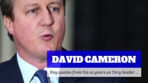 David Cameron - Key quotes from his 10 years as Tory leader