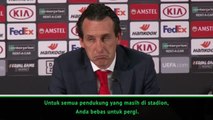 Konferensi Pers Unai Emery Terganggu Oleh Pengumuman Stadium Frankfurt