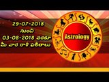 Rasi Phalalu || July 29th to August 03rd 2018 || Weekly Horoscope July 2018