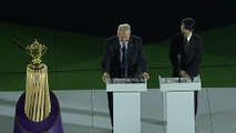World Rugby Chairman Bill Beaumont speaks at opening ceremony
