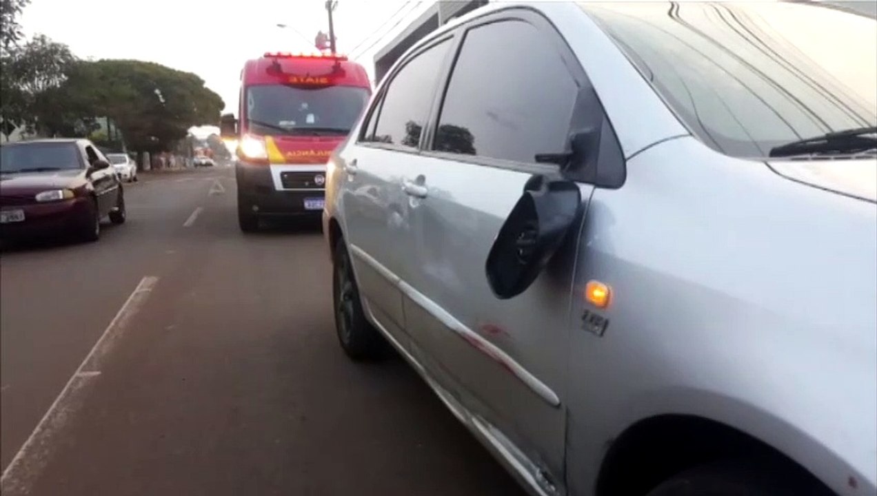 Motociclista fica ferido em acidente na Rua Pio XII, na Neva