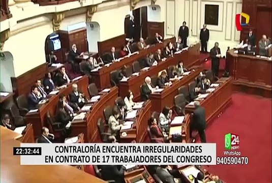 Contraloría halló irregularidades en contratación de 17 trabajadores del Congreso