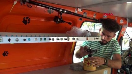 Osmaniyeli genç, 7 bin 500 tl'ye aldığı aracı karavana dönüştürdü