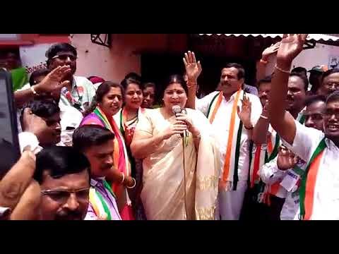 Jayamala campaigning for Congress candidate