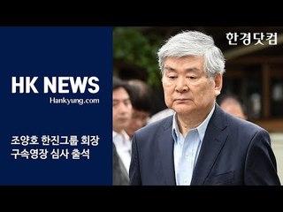 조양호 한진그룹 회장 구속영장 심사 출석··· 취재진 질문엔 ‘묵묵부답’