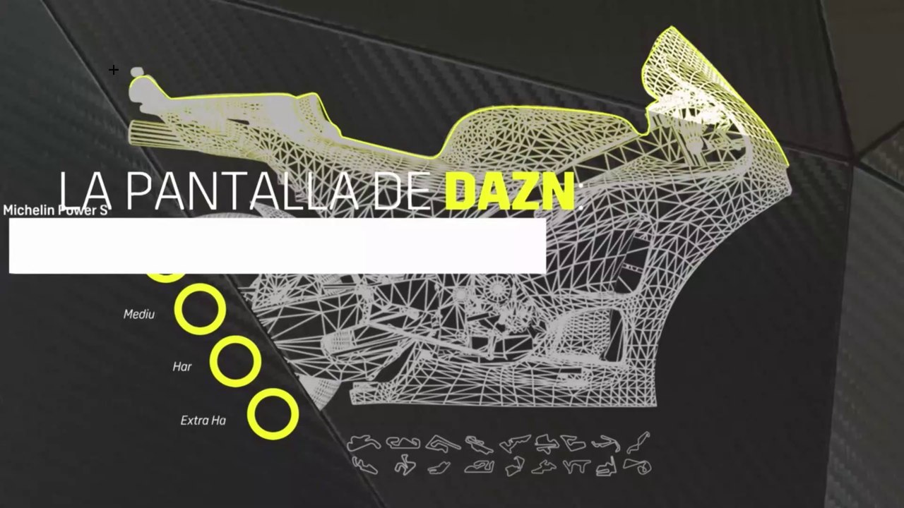 La pantalla táctil con Valentino Rossi - Aragon 2019