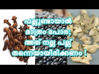 പല്ലുണ്ടായാല്‍ മാത്രം പോര; അത് നല്ല പല്ല് തന്നെയായിരിക്കണം !