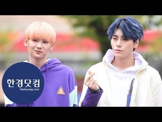 [세로직캠] JBJ95, '소녀팬 마음 흔드는 귀여운 두 남자~' (뮤직뱅크 출근길)