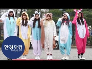 에버글로우(EVERGLOW), 깜찍한 모습에 시선강탈…'동물 잠옷 입고 귀엽게~' (뮤직뱅크 출근길)