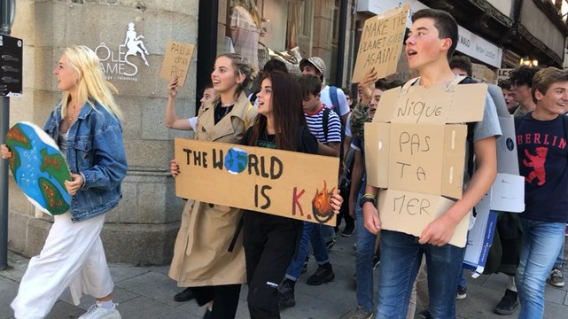 Des lycéens de Le Dantec manifestent pour le climat