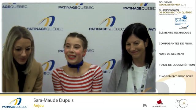 SGÉ 2019/CSS 2020, Novice Dames Gr.2, prog. court