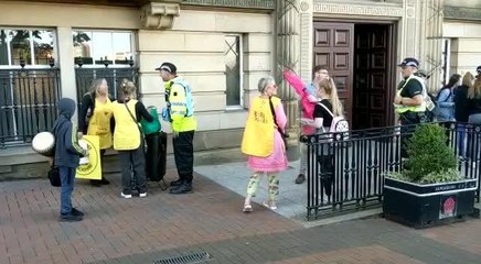 climate protesters county hall