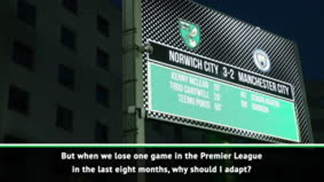 One loss in eight months? Maybe it's your problem - Guardiola