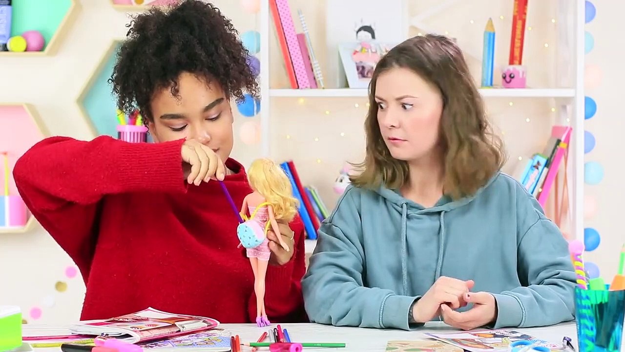 9 Weird Ways To Sneak Barbie Dolls Into Class Clever Barbie Life Hacks