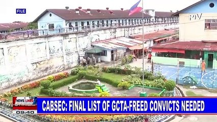 CabSec: Final list of GCTA-freed convicts needed