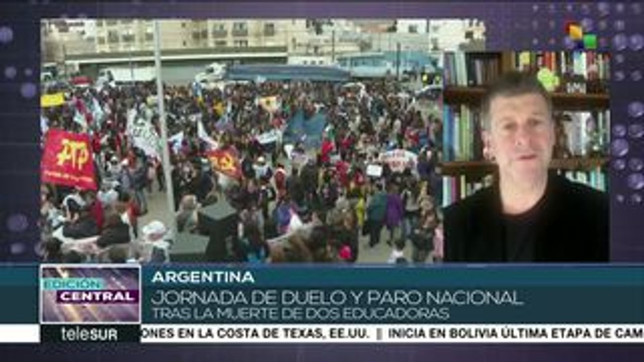 Argentina: realizan jornada de duelo por muerte de docentes