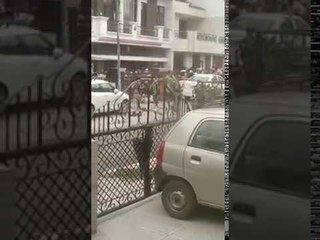 Police lathi Charge on public in Panchkula residential area