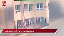 Düşme anı güvenlik kamerasında!