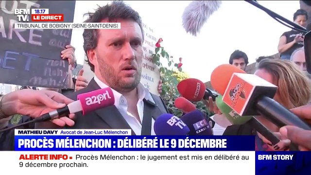 Nos clients ont été entendus, on y croit , l'avocat de Jean-Luc Mélenchon réagit à l'issue du procès