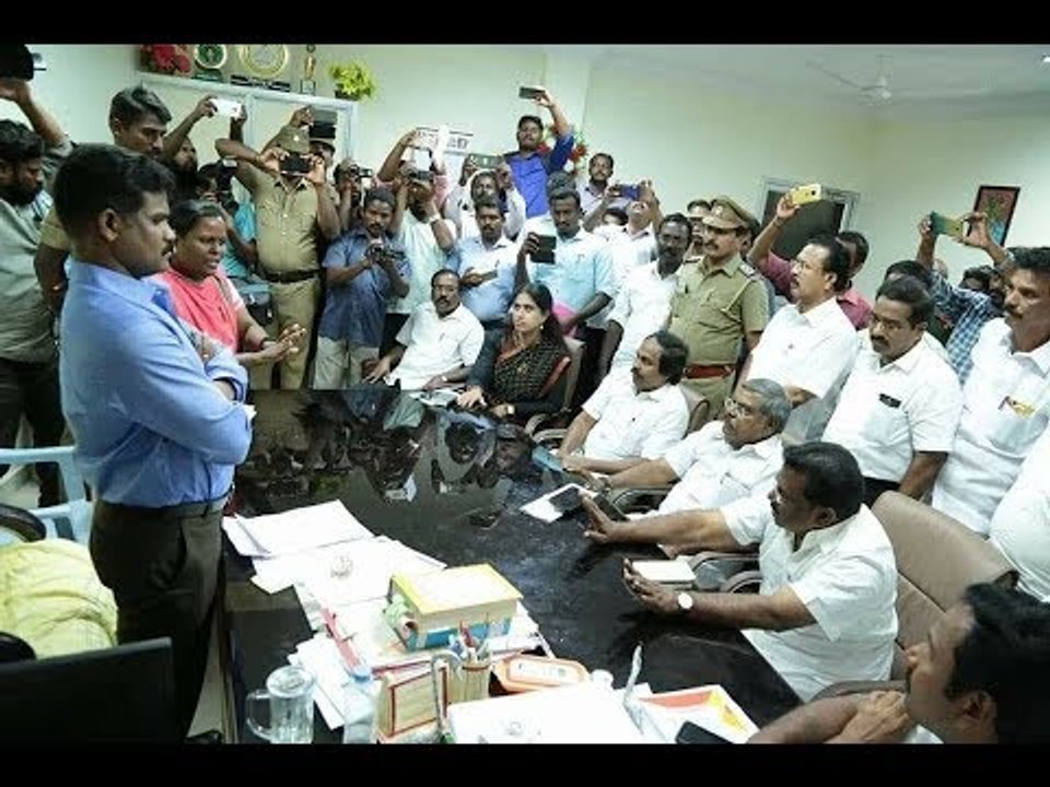 எழுந்திருடா அதிகாரியை மிரட்டிய எம்.எல்.ஏக்கள்
