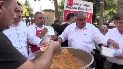 Çorum'da 12 bin kişilik "ahilik pilavı" dağıtıldı