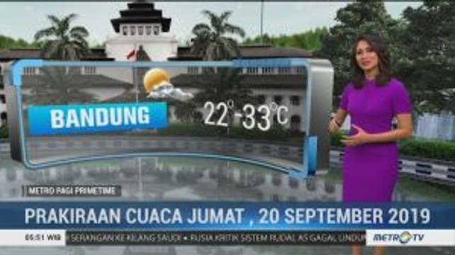 Prakiraan Cuaca, Jumat 20 September 2019