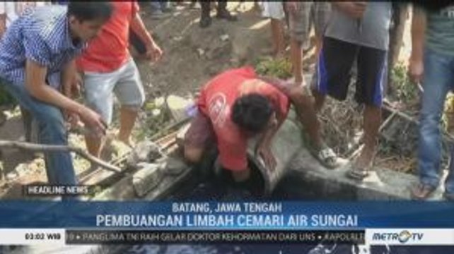 Sungai Tercemar, Warga Tutup Saluran Limbah Pabrik