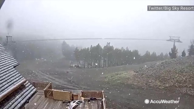 Winter is coming: snow starts falling at ski resort