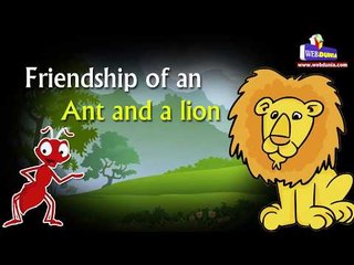 Friendship of an Ant and a lion ||Kids video || kids Story || Moral story
