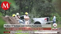 Localizan 17 bolsas con restos humanos en Tala, Jalisco