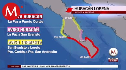 'Lorena' se convierte en huracán categoría 1