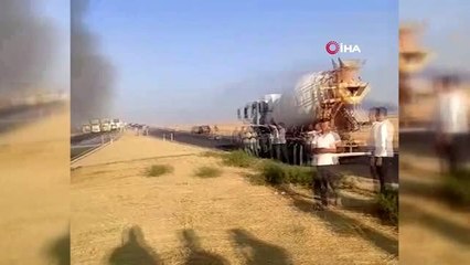 Nusaybin'de kaza yapan otomobil alev aldı: 3 yaralı