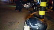 Motociclista fica ferido em acidente na Rua Nereu Ramos