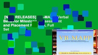 [NEW RELEASES]  VB-MAPP: Verbal Behavior Milestones Assessment and Placement Program, Full Set