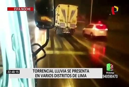 [Esta noche] Inusual intensidad de lluvias se presenta en varios distritos de Lima